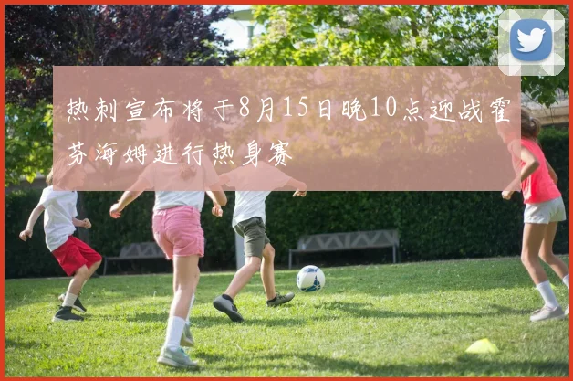 热刺宣布将于8月15日晚10点迎战霍芬海姆进行热身赛